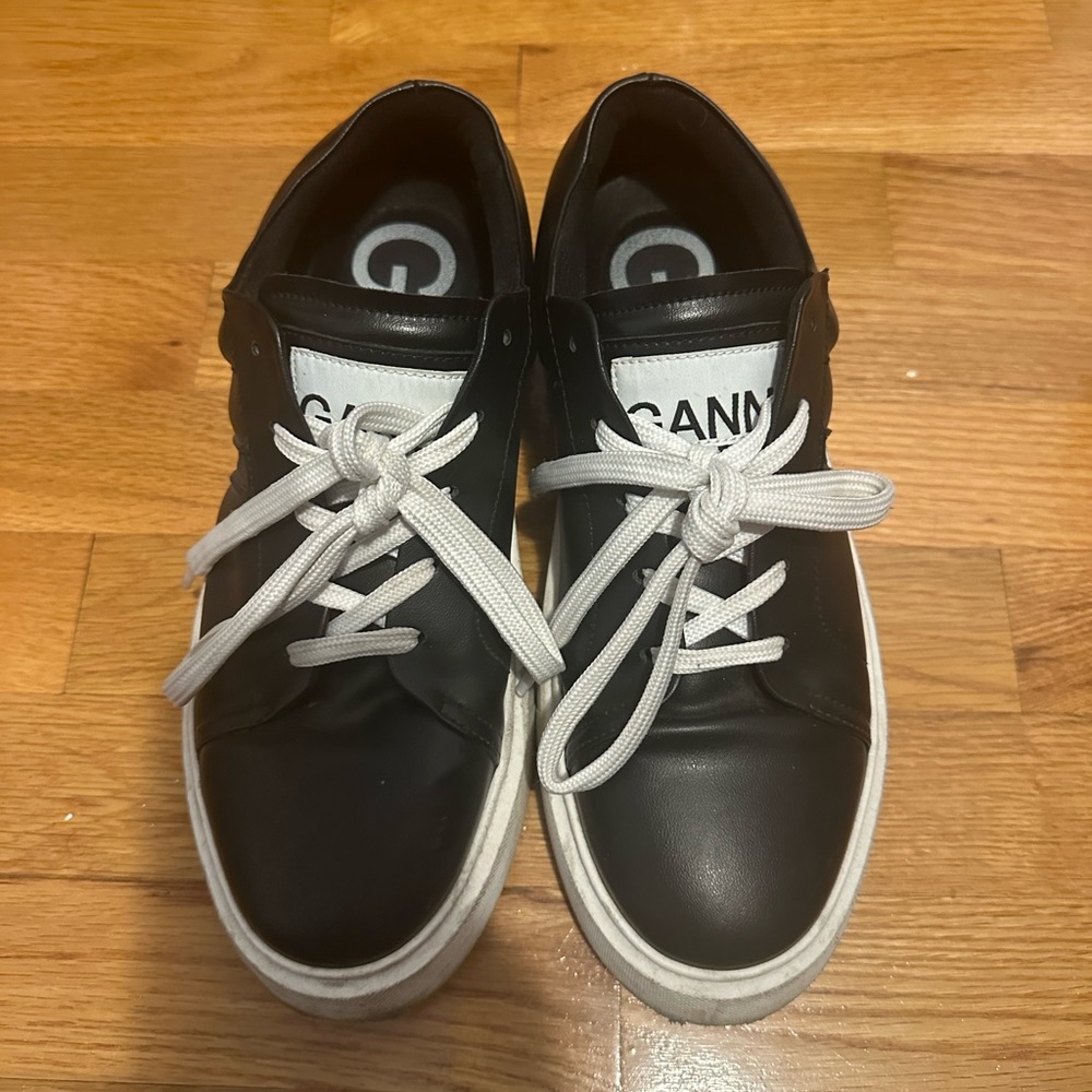 Ganni Black and White Womens Sneakers